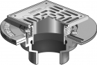 MIFAB-F1100-C-SHG Floor Drain With Square Hinged For Membrane Floor Areas